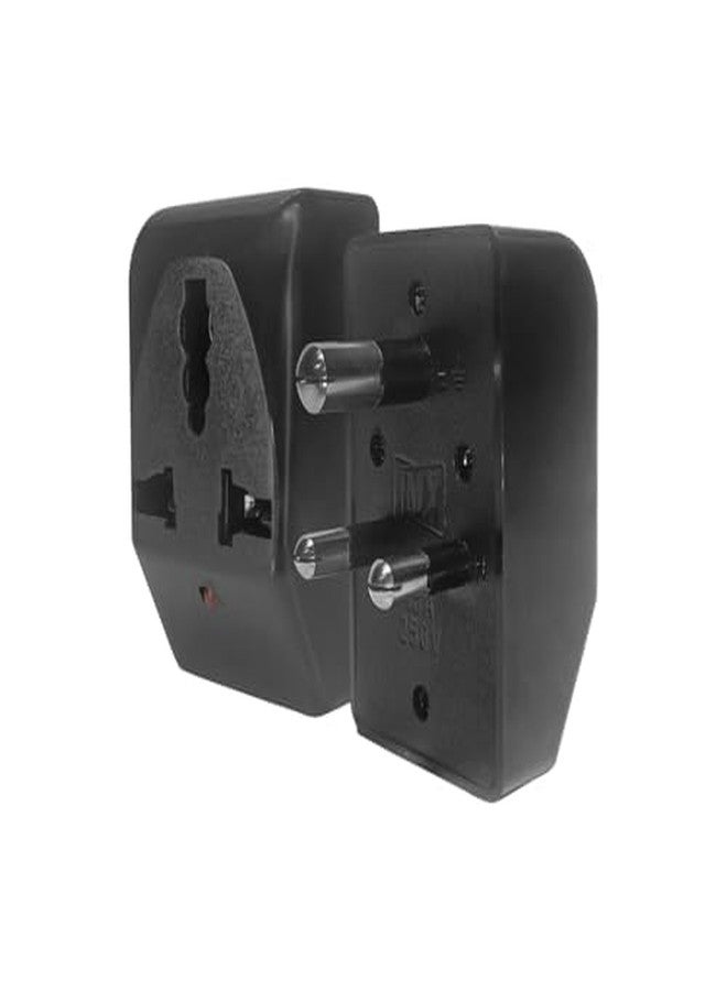 MX 3 Pin Multi Plug Socket Travel Adapter Universal Socket 3 in 1 Plug Extension Socket Travel Power Plug Adapter with Dual Inputs for Laptop, Phone, PC Pack of 2 - Image 1